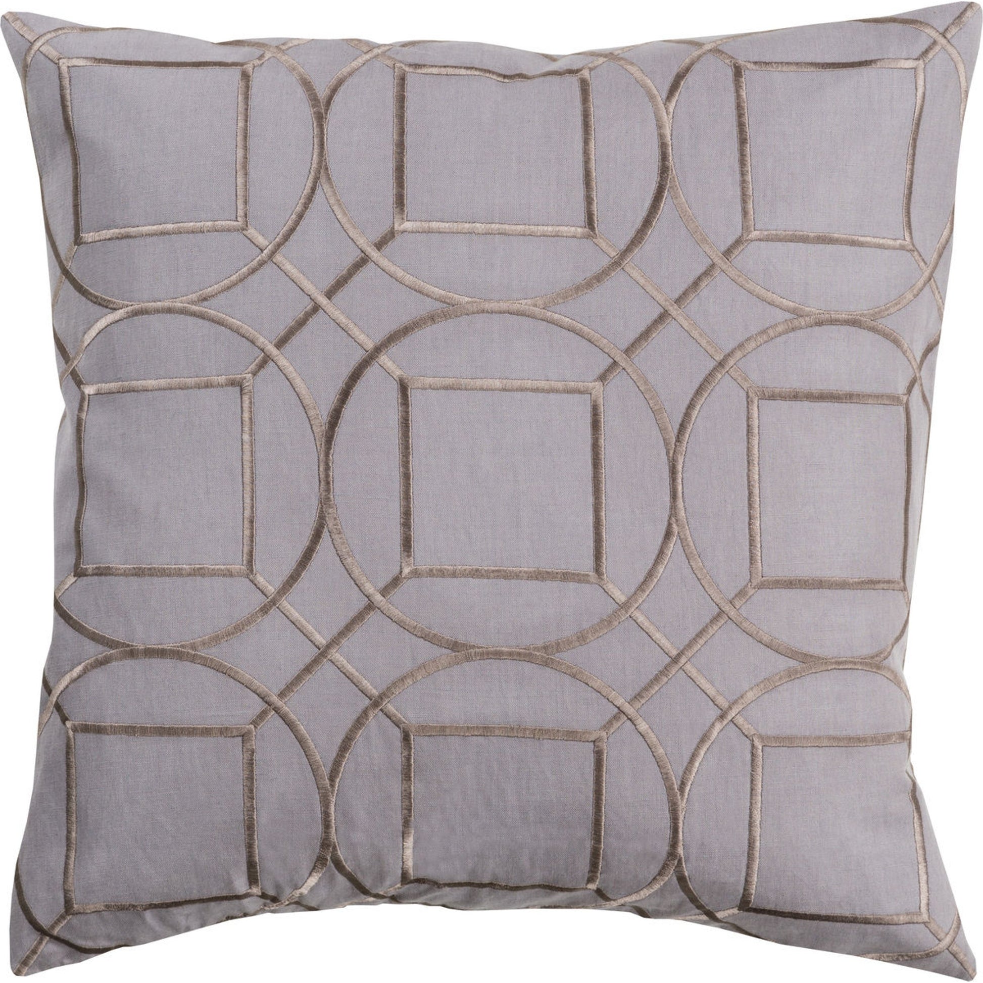 Skyline Pillow - 13578 by Surya in sky blue, light gray. Made from 100% linen in a transitional style.