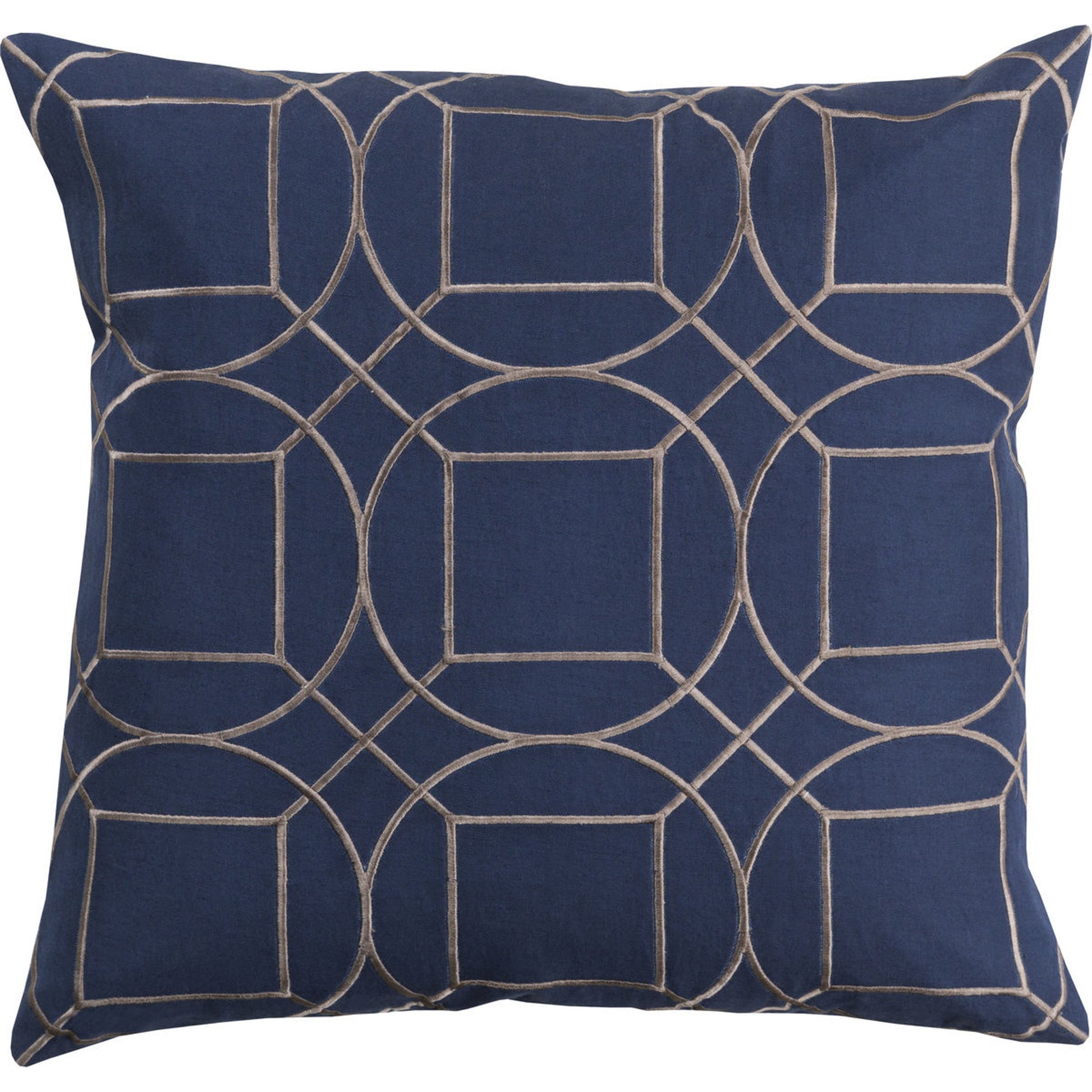 Skyline Pillow - 13578 by Surya in sky blue, light gray. Made from 100% linen in a transitional style.