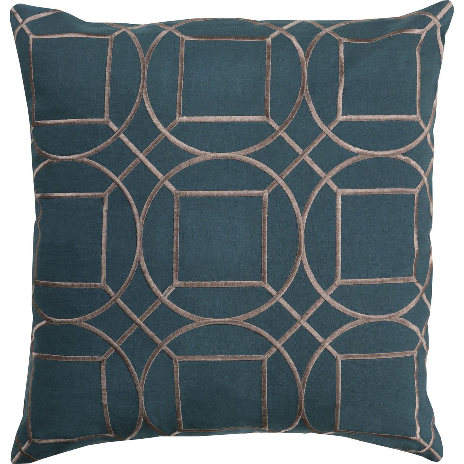 Skyline Pillow - 13578 by Surya in sky blue, light gray. Made from 100% linen in a transitional style.