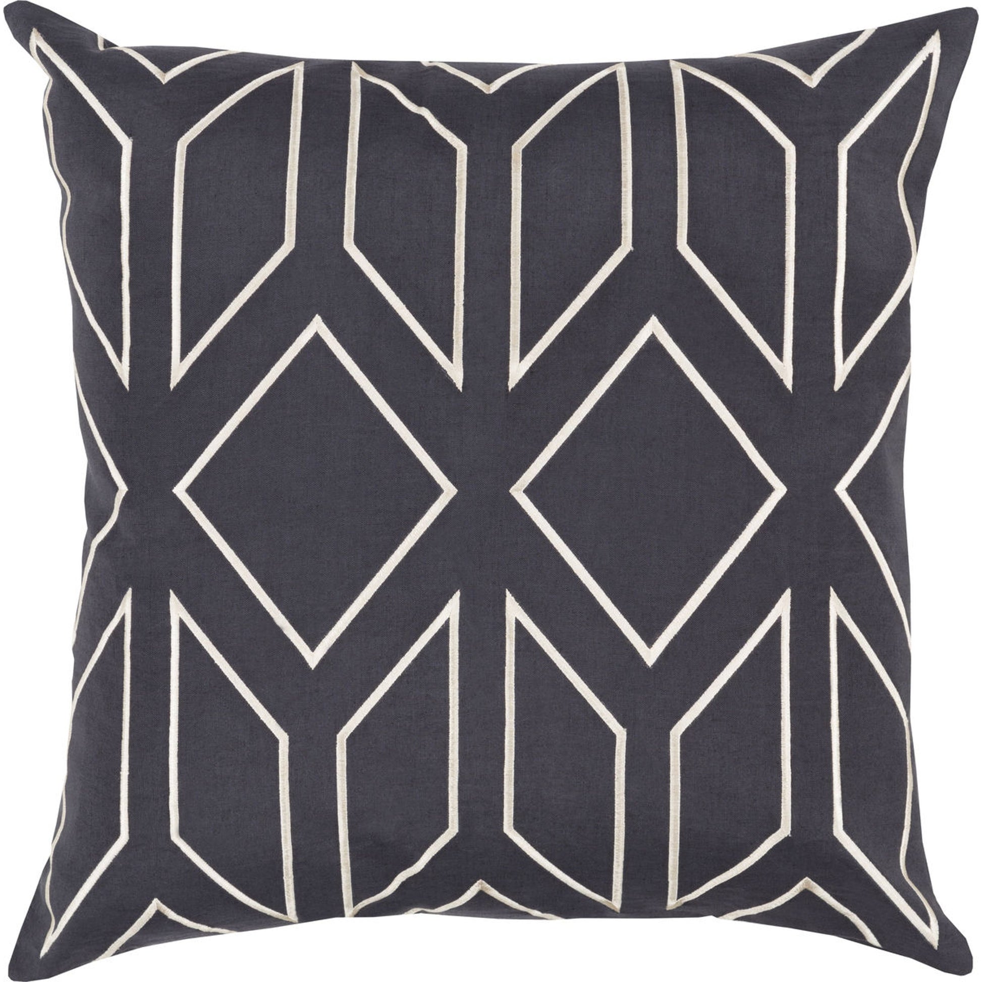 Skyline Pillow - 23297 by Surya. Made from 100% linen in a modern style.