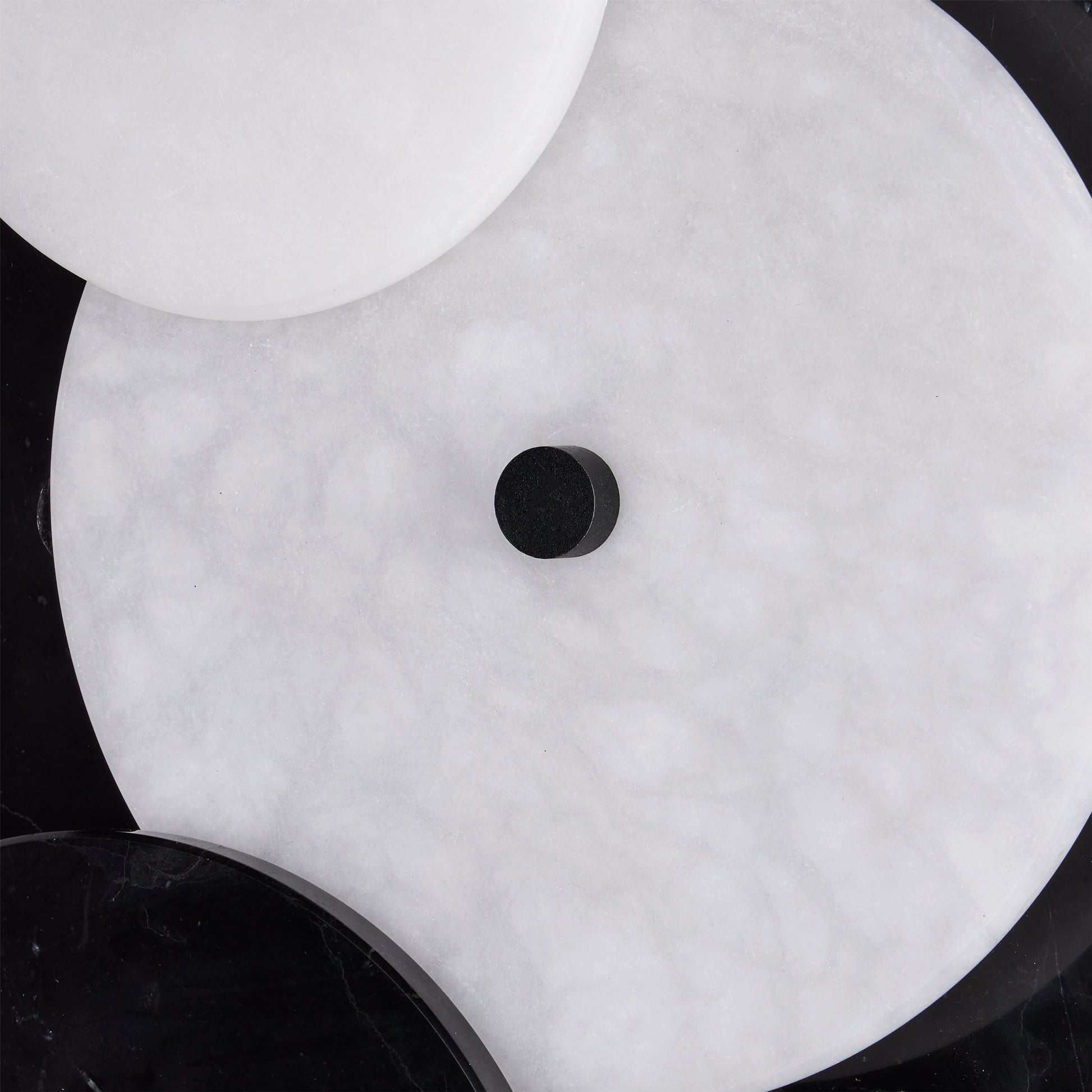 Inyo Wall Sconce by Currey and Company in natural, satin black. Made from alabaster, marble, metal in a modern style.