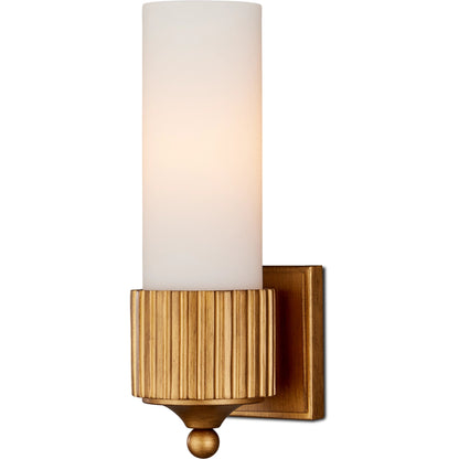 Bryce Bath Wall Sconce by Currey and Company. Made from composite, glass in a modern style.