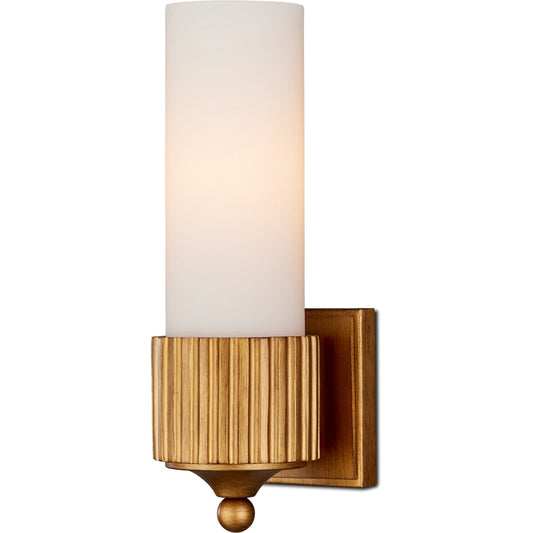 Bryce Bath Wall Sconce by Currey and Company. Made from composite, glass in a modern style.