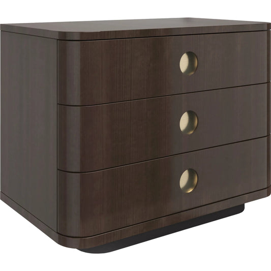 Bachelor Large Nightstand by Caracole in otter gloss. Made from unique in a unique style.