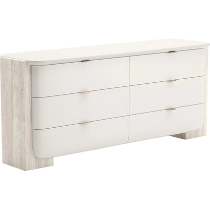 Overlap Dresser by Caracole. Made from stone in a transitional style.