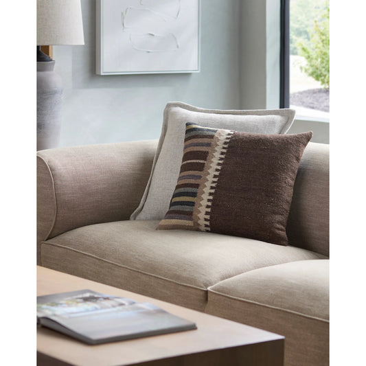 Blanche 540886 Pillow by Surya in dark brown, oatmeal, medium brown, gray, charcoal. Made from wool, cotton in a unique style.