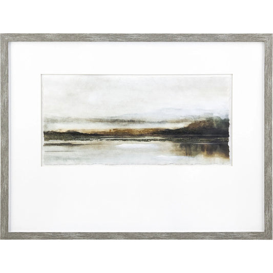 Backwoods I Framed Art by Livabliss in gray and distressed, matte. Made from canvas, polystyrene in a unique style.