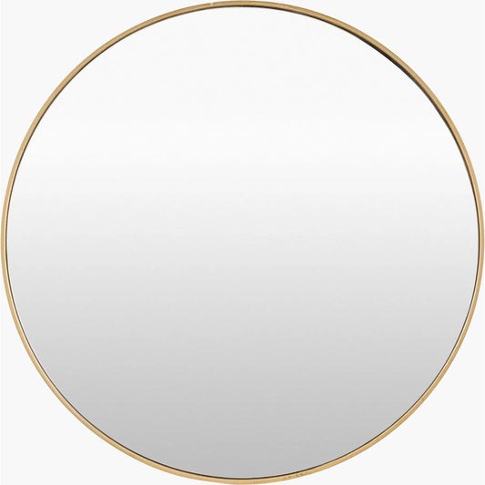 Bahia Accent Mirror by Surya in gold. Made from aluminum in a transitional style.