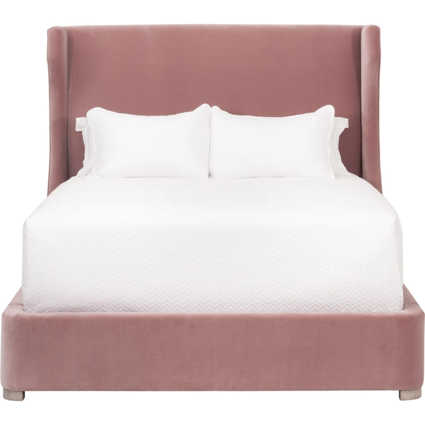 007 SI-2249289 | Additional Silo | Balboa Bed by Essentials For Living in petal and natural gray oak. Made from velvet, solid oak wood, plywood, metal in a eclectic & global style.