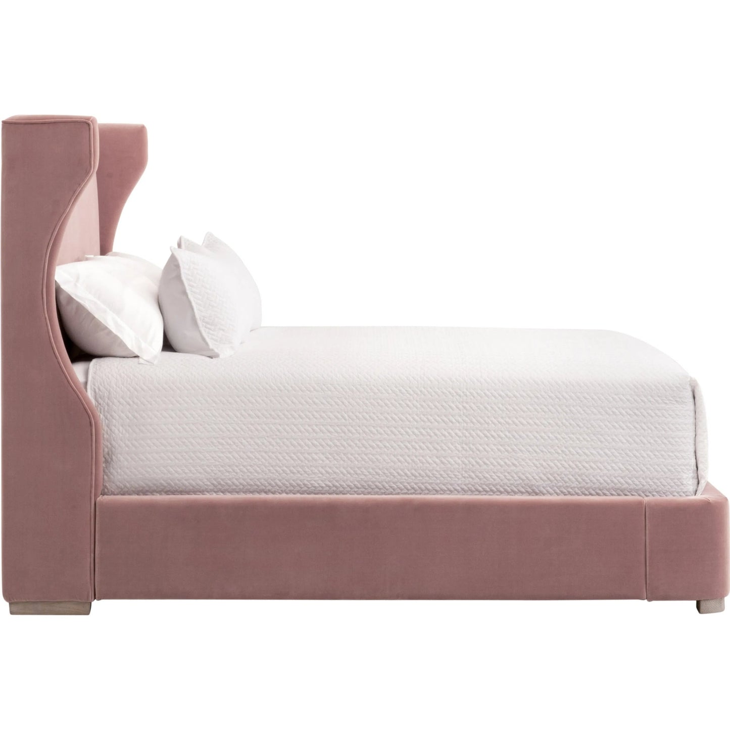 003 SI-2249289 | Additional Silo | Balboa Bed by Essentials For Living in petal and natural gray oak. Made from velvet, solid oak wood, plywood, metal in a eclectic & global style.