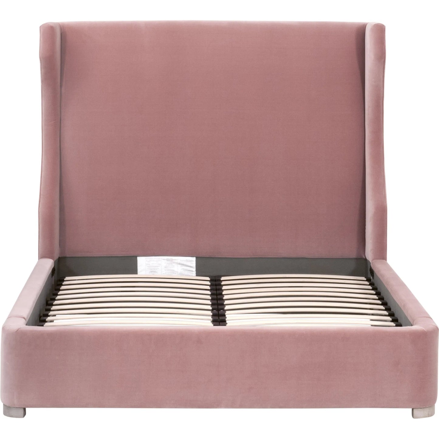 004 SI-2249289 | Additional Silo | Balboa Bed by Essentials For Living in petal and natural gray oak. Made from velvet, solid oak wood, plywood, metal in a eclectic & global style.