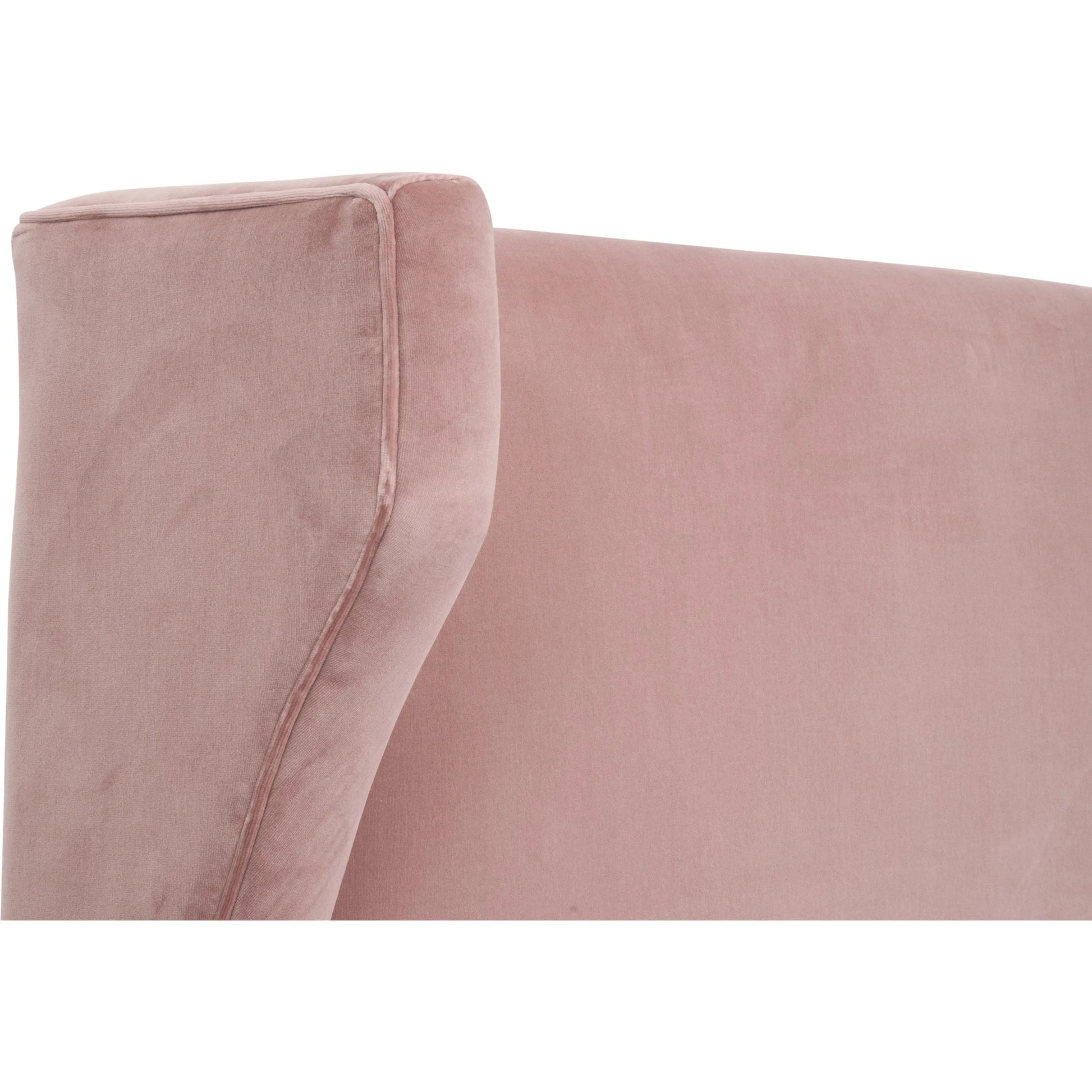 Balboa Bed by Essentials For Living in petal and natural gray oak. Made from velvet, solid oak wood, plywood, metal in a eclectic & global style.