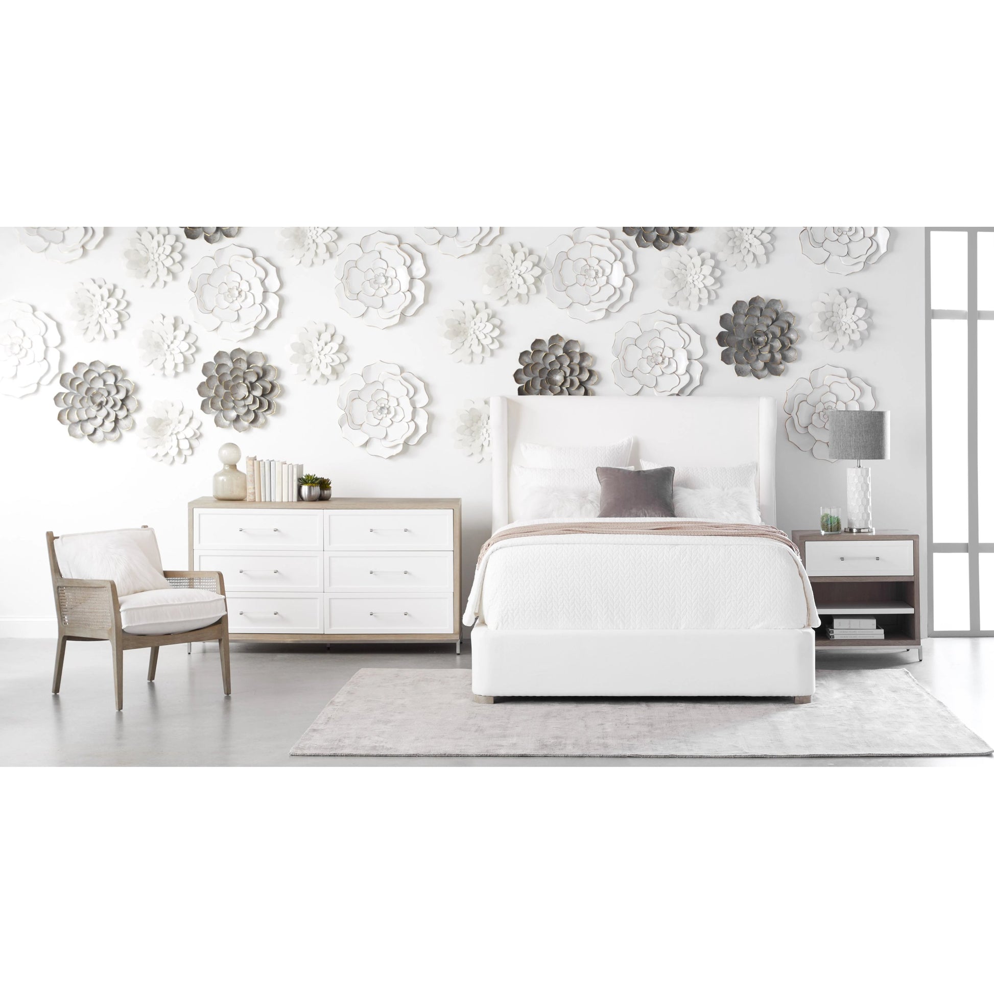 Balboa Upholstered Bed by Essentials For Living in livesmart peyton-pearl, natural gray. Made from wood, fabric in a modern style.