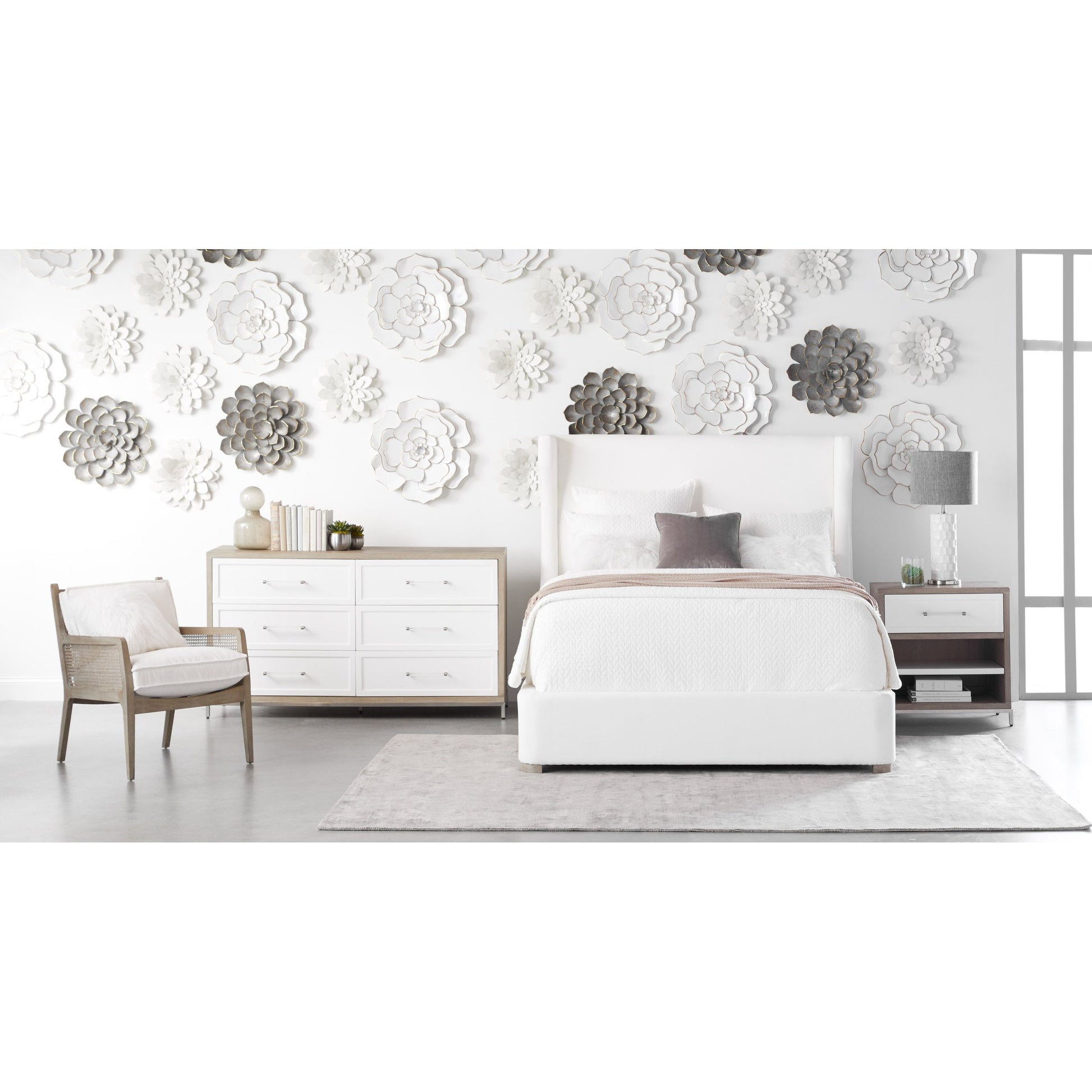 Balboa Upholstered Bed by Essentials For Living in livesmart peyton-pearl, natural gray. Made from wood, fabric in a modern style.