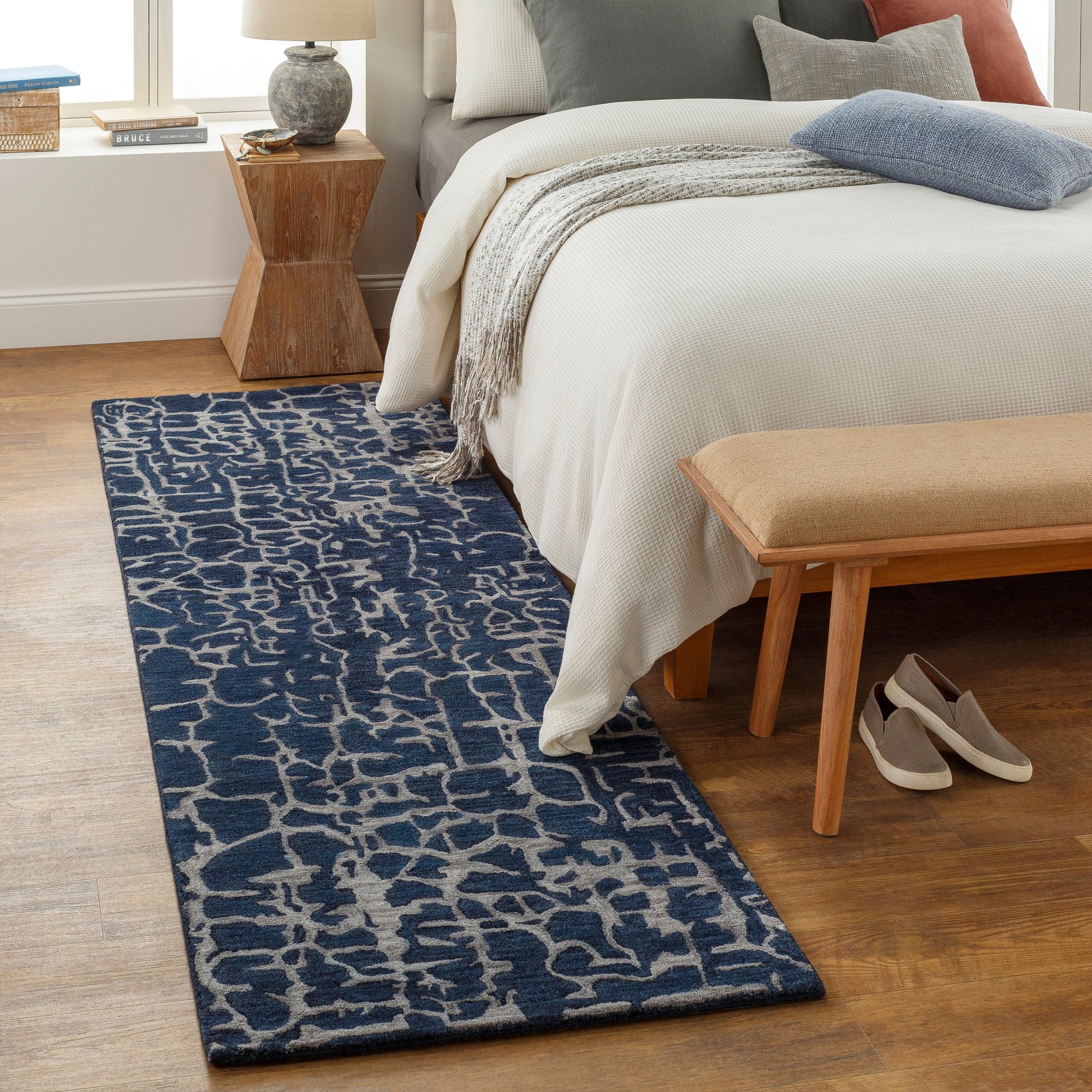Banshee BAN-3306 Rug by Surya in dark blue, blue. Made from unique in a unique style.