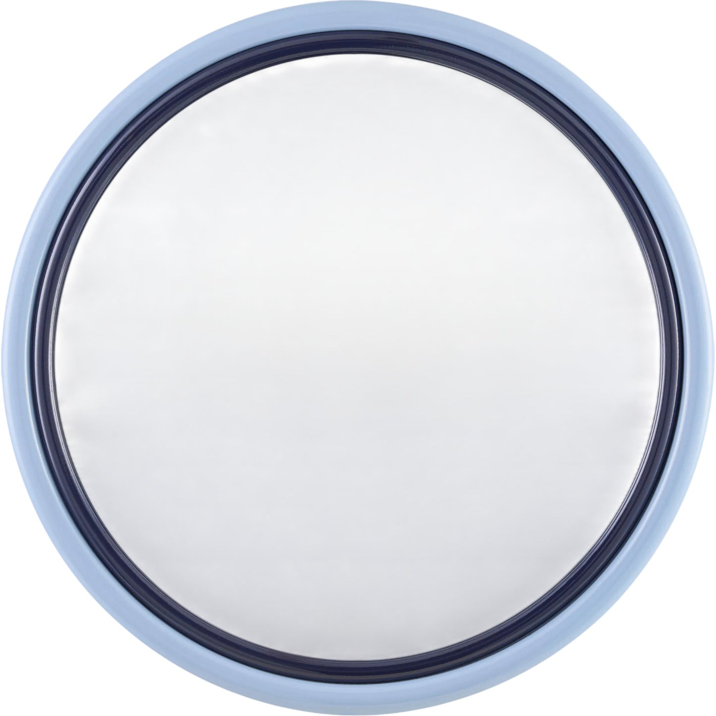 001 SI-2530051 | Primary Silo | Banou Round Accent Mirror by Livabliss in blue and gloss, high. Made from manufactured wood in a unique style.