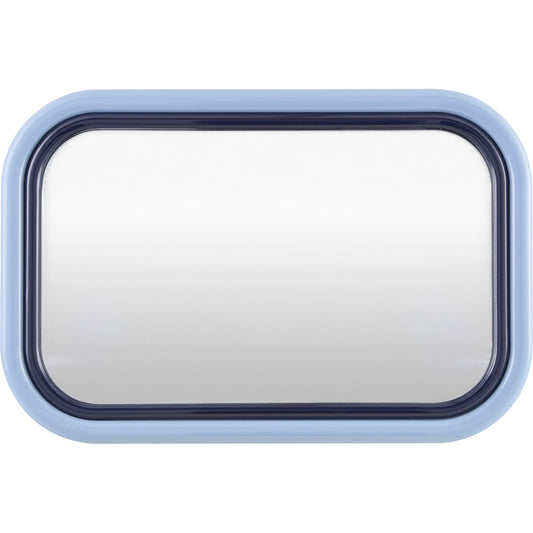 Banou Accent Mirror by Livabliss in blue and gloss, high. Made from manufactured wood in a unique style.