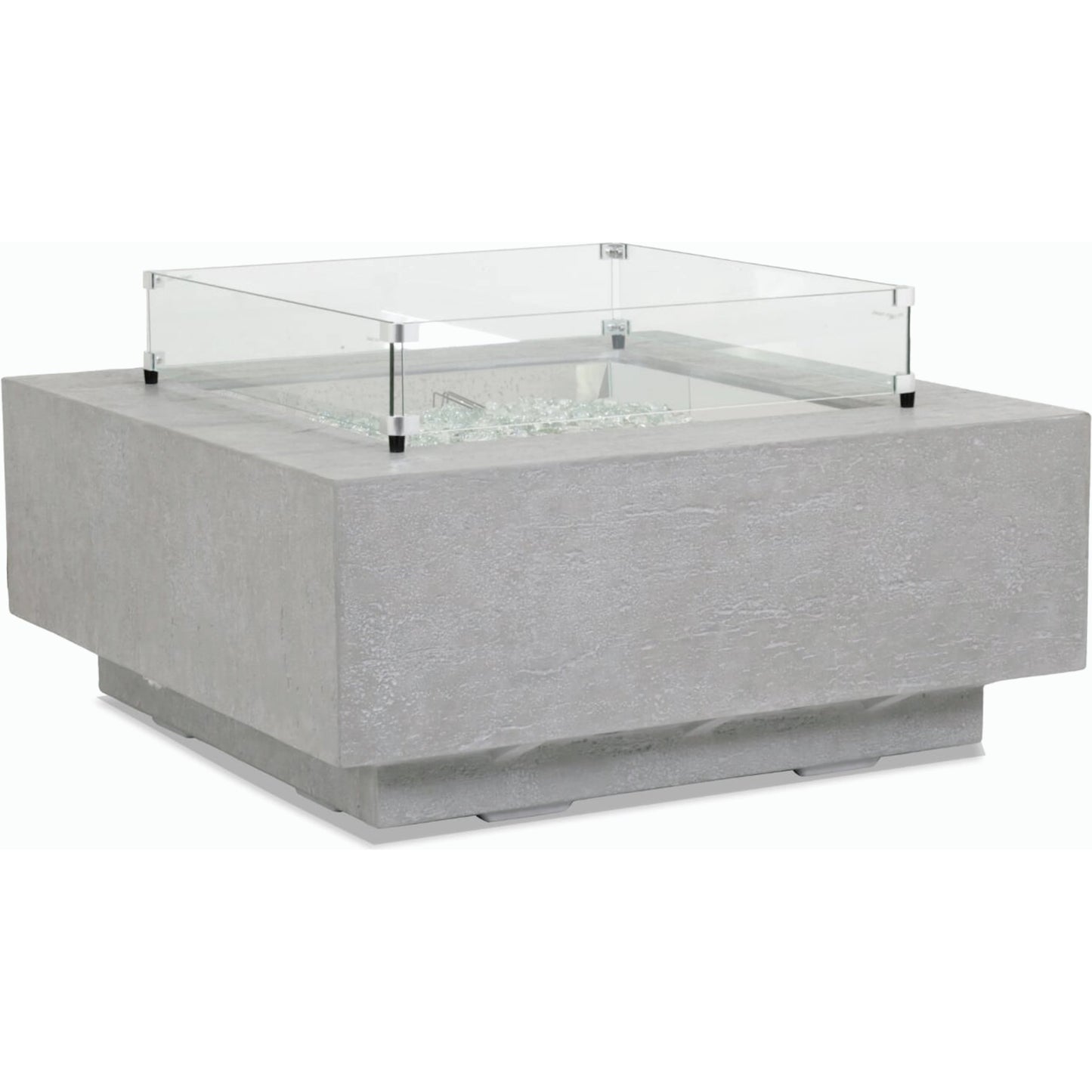 001 SI-2167251 | Additional Silo | Gravelstone Outdoor Square Fire Table by Sunset West in gravelstone. Made from gfr concrete in a modern style.