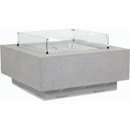 Gravelstone Outdoor Square Fire Table by Sunset West in gravelstone. Made from gfr concrete in a unique style.