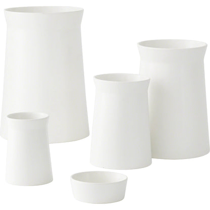 Soft Curve Vase by Global Views in white. Made from ceramic in a modern style.