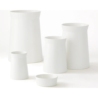 Soft Curve Vase by Global Views in white. Made from ceramic in a modern style.