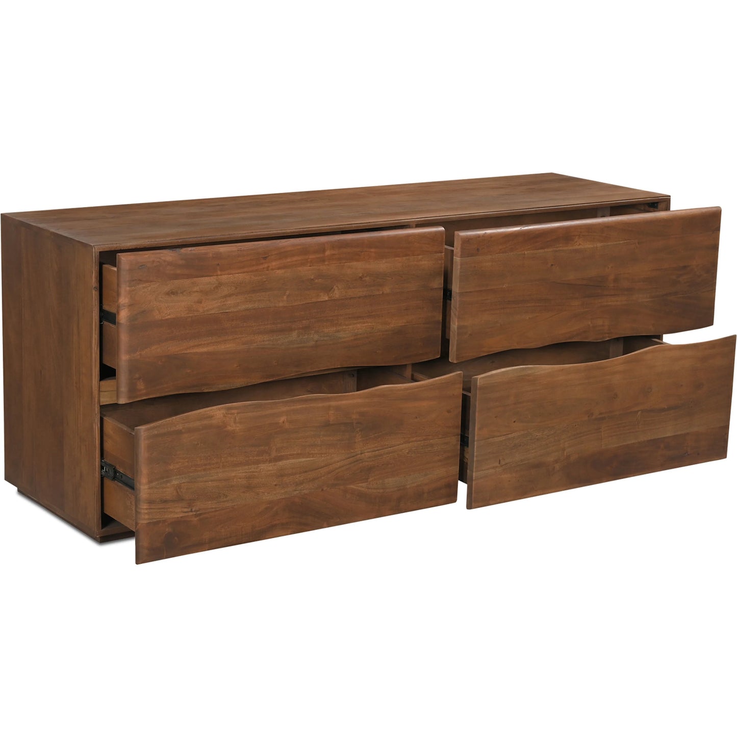008 SI-2254064 | Additional Silo | Watson 4 Drawer Dresser by Moe's Home Collection in walnut. Made from solid acacia, mdf back in a transitional style.