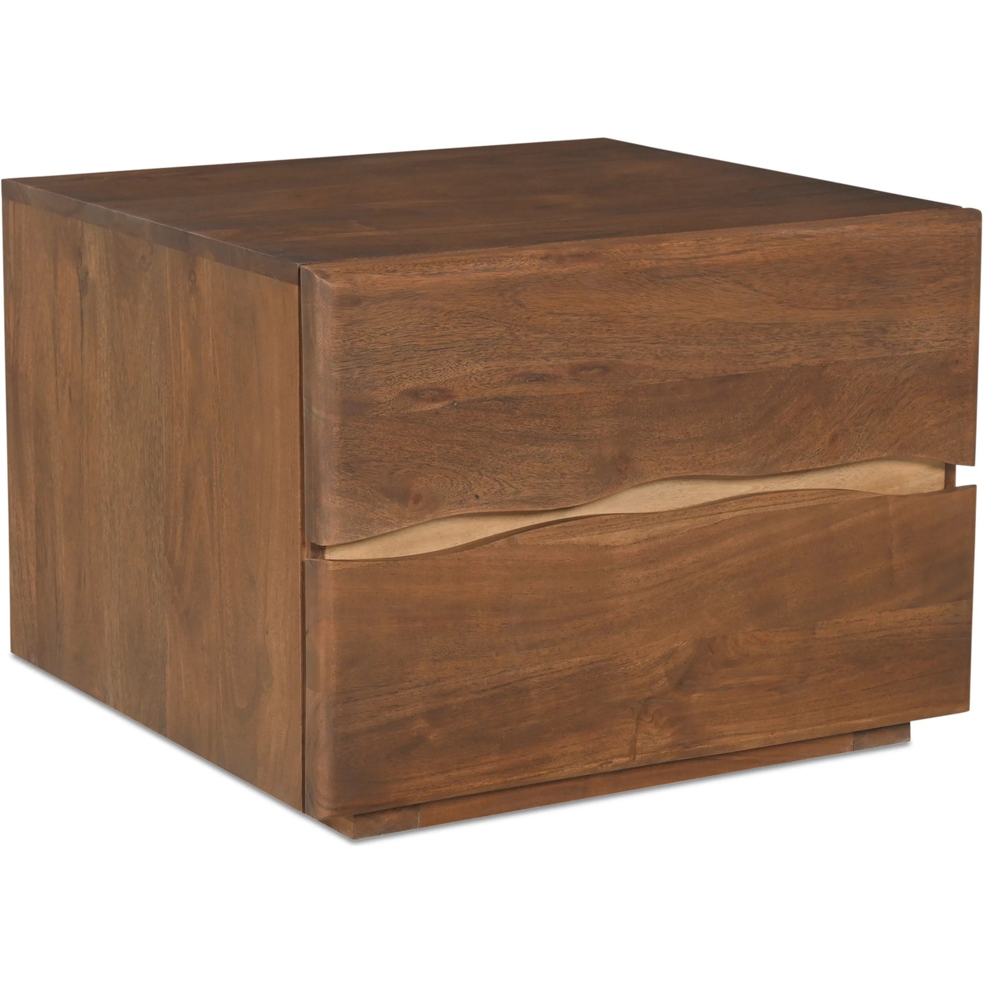 Watson Nightstand by Moe's Home Collection in walnut. Made from solid acacia, mdf back in a transitional style.