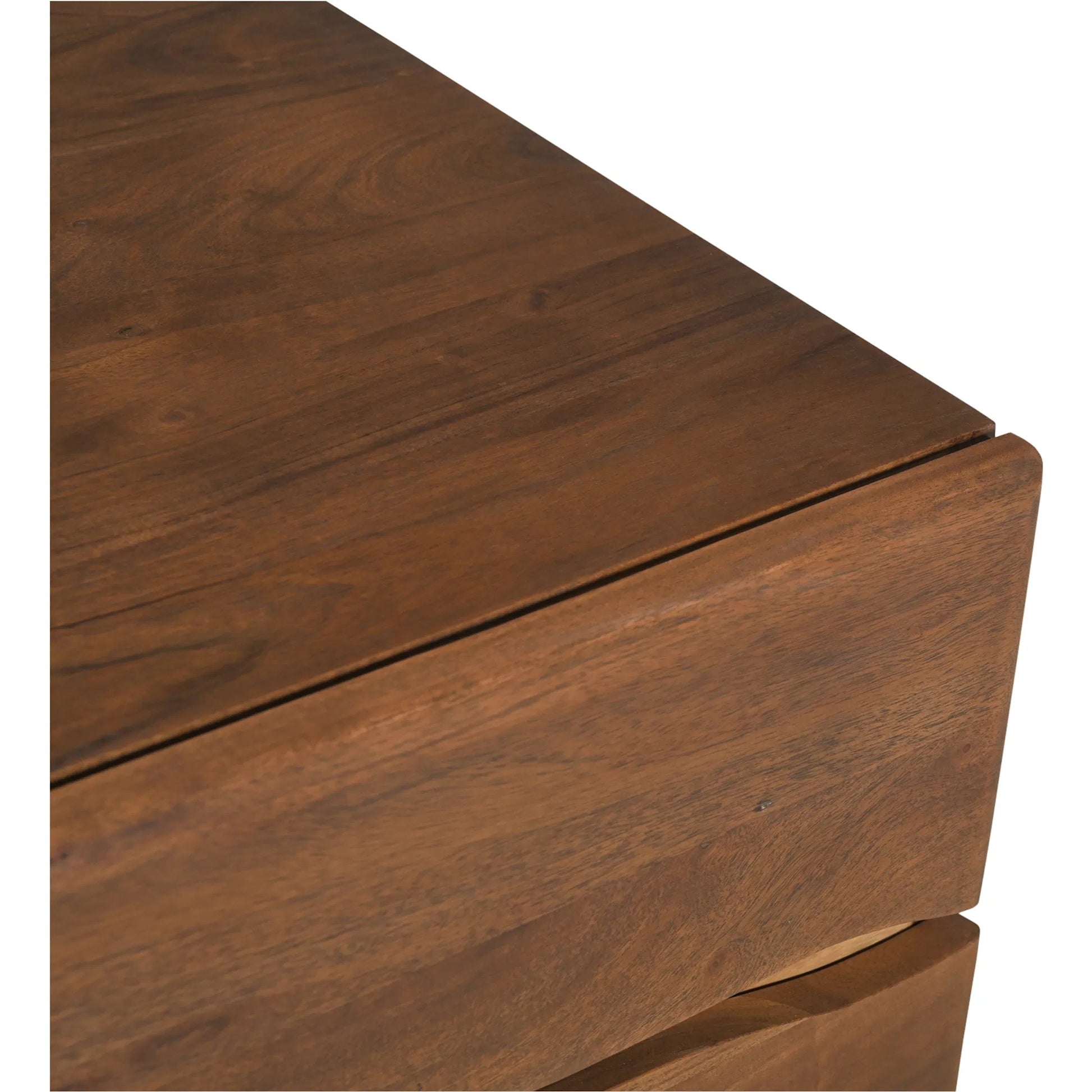 Watson Nightstand by Moe's Home Collection in walnut. Made from solid acacia, mdf back in a transitional style.