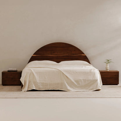 Watson Bed by Moe's Home Collection in walnut. Made from solid acacia in a transitional style.