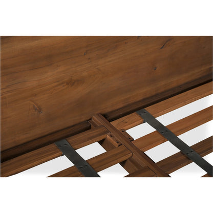 Watson Bed by Moe's Home Collection in walnut. Made from solid acacia in a transitional style.