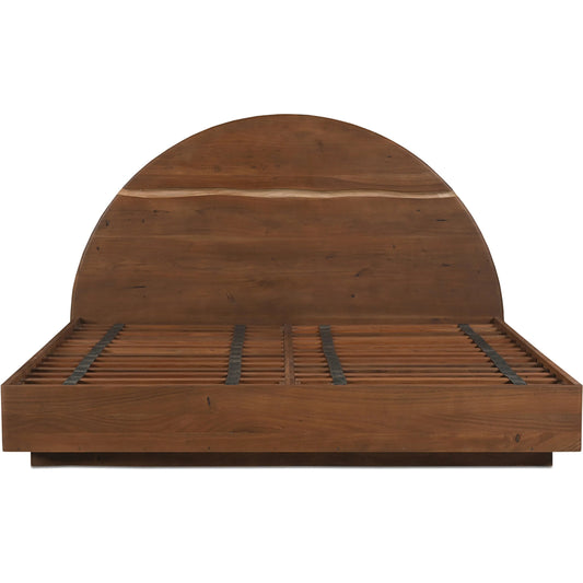 Watson Bed by Moe's Home Collection in walnut. Made from solid acacia in a unique style.