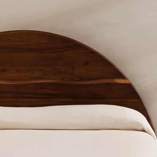Watson Bed by Moe's Home Collection in walnut. Made from solid acacia in a unique style.