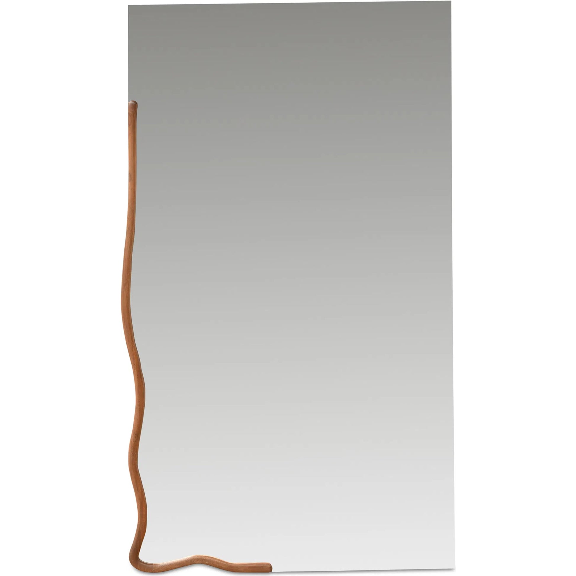 Leni Mirror by Moe's Home Collection in brown. Made from acacia wood, glass mirror, mdf backing in a modern style.