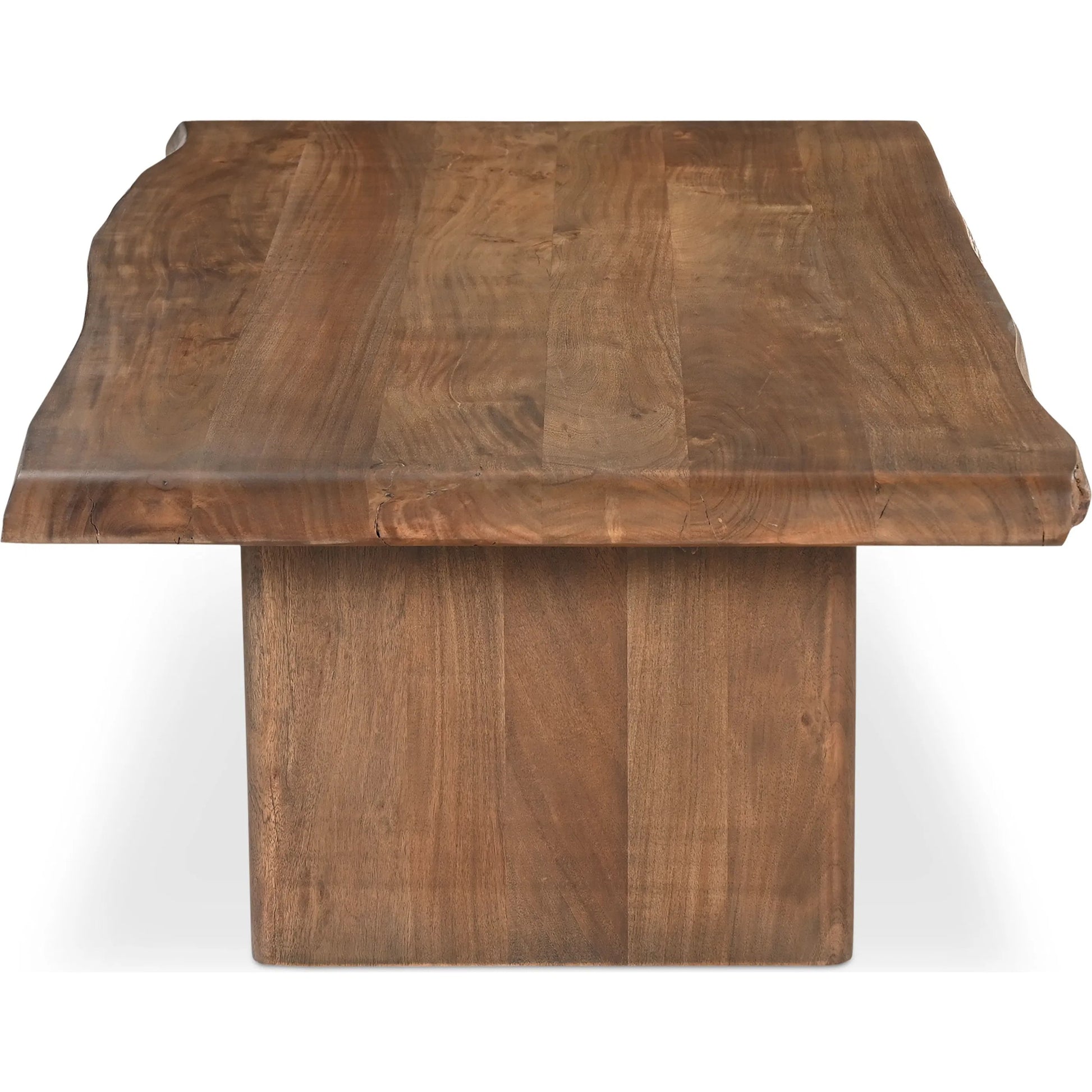 Lila Table by Moe's Home Collection in brown and brown. Made from acacia wood, metal connecting plate in a traditional style.