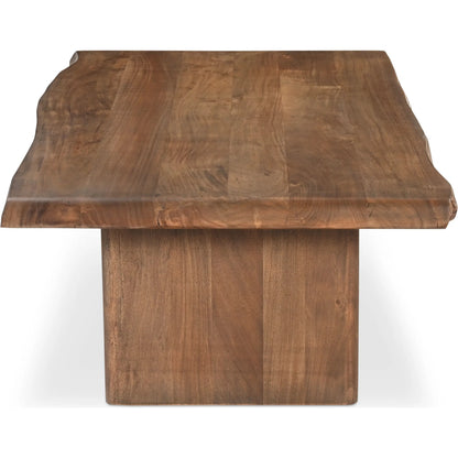 Lila Table by Moe's Home Collection in brown and brown. Made from acacia wood, metal connecting plate in a traditional style.