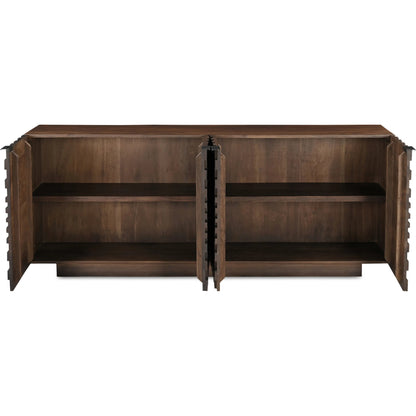 Easton Sideboard by Moe's Home Collection in brown. Made from acacia wood, acacia veneer, solid acacia wood, back panel in acacia veneer. in a traditional style.