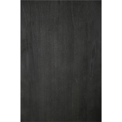 Mona Cabinet by Moe's Home Collection in black. Made from solid neem wood, tempered glass, pine veneer back, iron t bar in a traditional style.