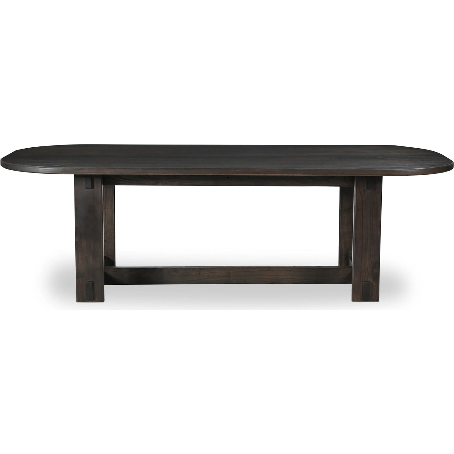 002 SI-2368082 | Additional Silo | Glenn Oval Dining Table by Moe's Home Collection in dark brown. Made from solid neem wood, iron bar, connecting plates in a traditional style.