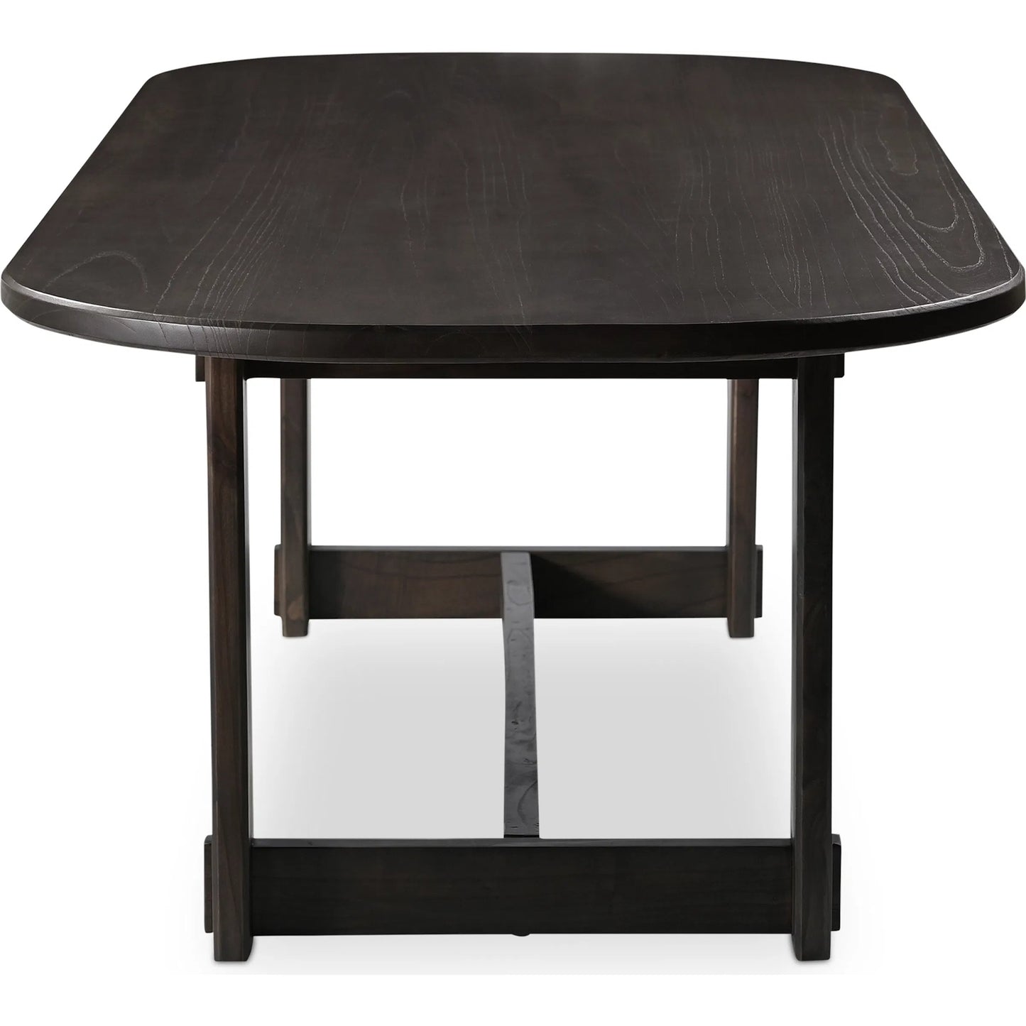 003 SI-2368082 | Additional Silo | Glenn Oval Dining Table by Moe's Home Collection in dark brown. Made from solid neem wood, iron bar, connecting plates in a traditional style.