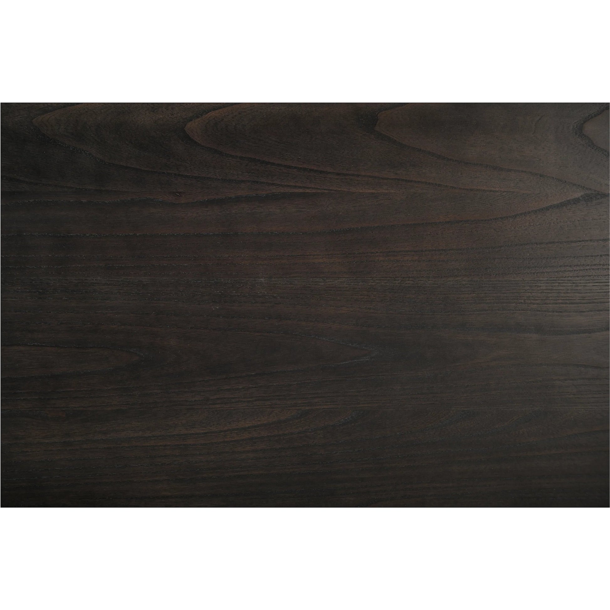 Glenn Oval Dining Table by Moe's Home Collection in dark brown. Made from solid neem wood, iron bar, connecting plates in a traditional style.