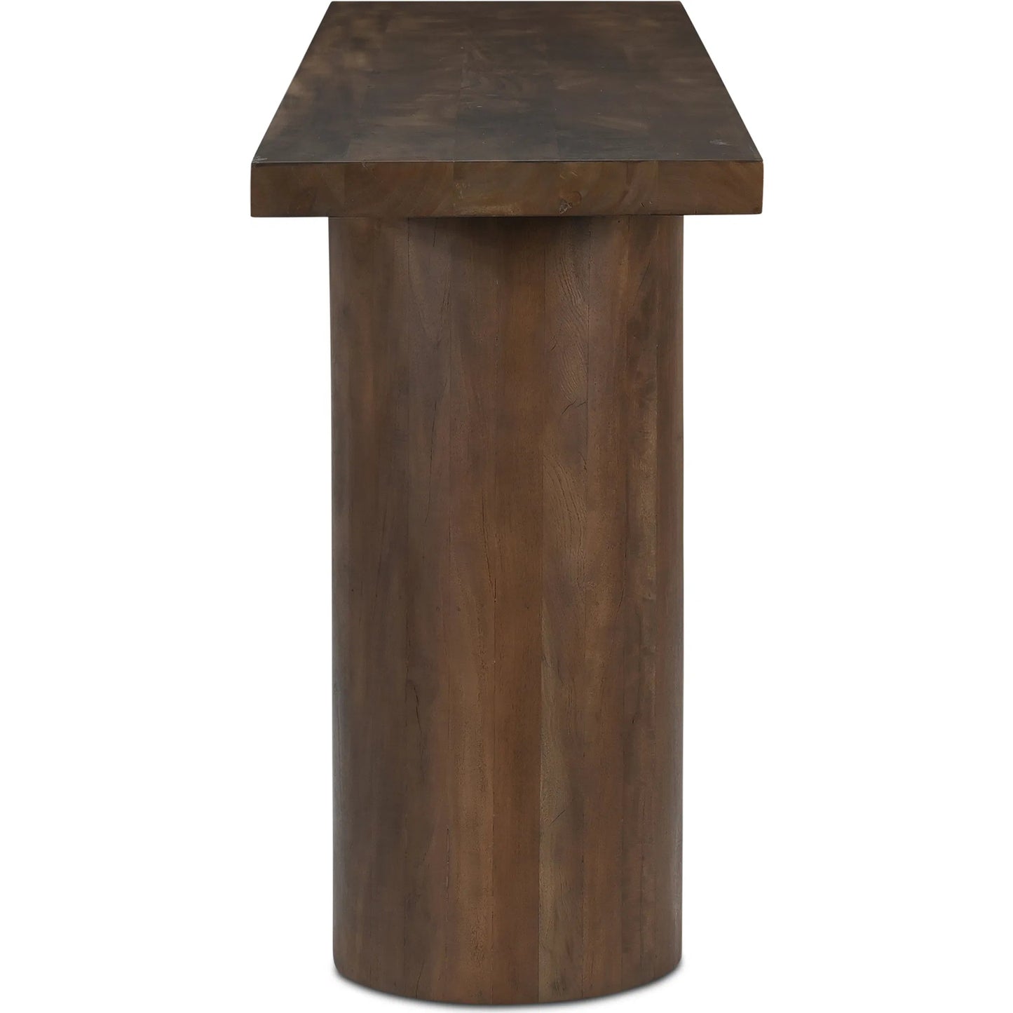 005 SI-2441399 | Additional Silo | Hadley Console Table by Moe's Home Collection in warm brown. Made from reclaimed neem wood, mango veneer covering plate for legs opening, metal connecting plate in a traditional style.