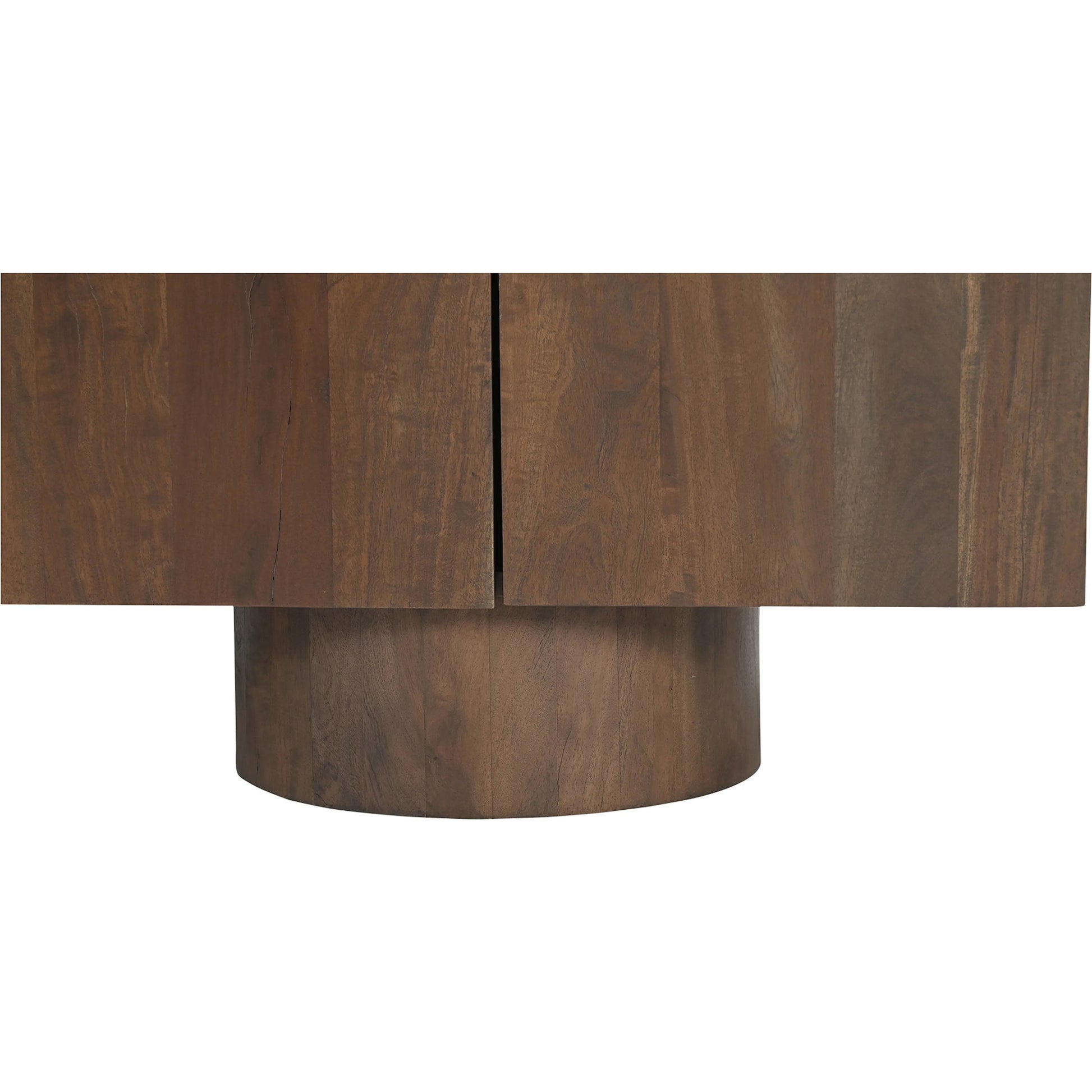 Hadley Sideboard by Moe's Home Collection in warm brown. Made from reclaimed neem wood, acacia veneer back panel, metal connecting plate in a traditional style.