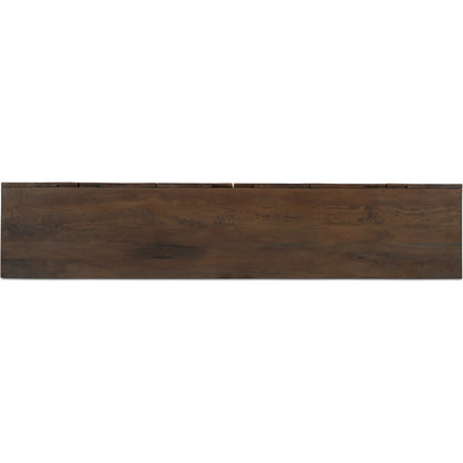 Hadley Sideboard by Moe's Home Collection in warm brown. Made from reclaimed neem wood, acacia veneer back panel, metal connecting plate in a traditional style.