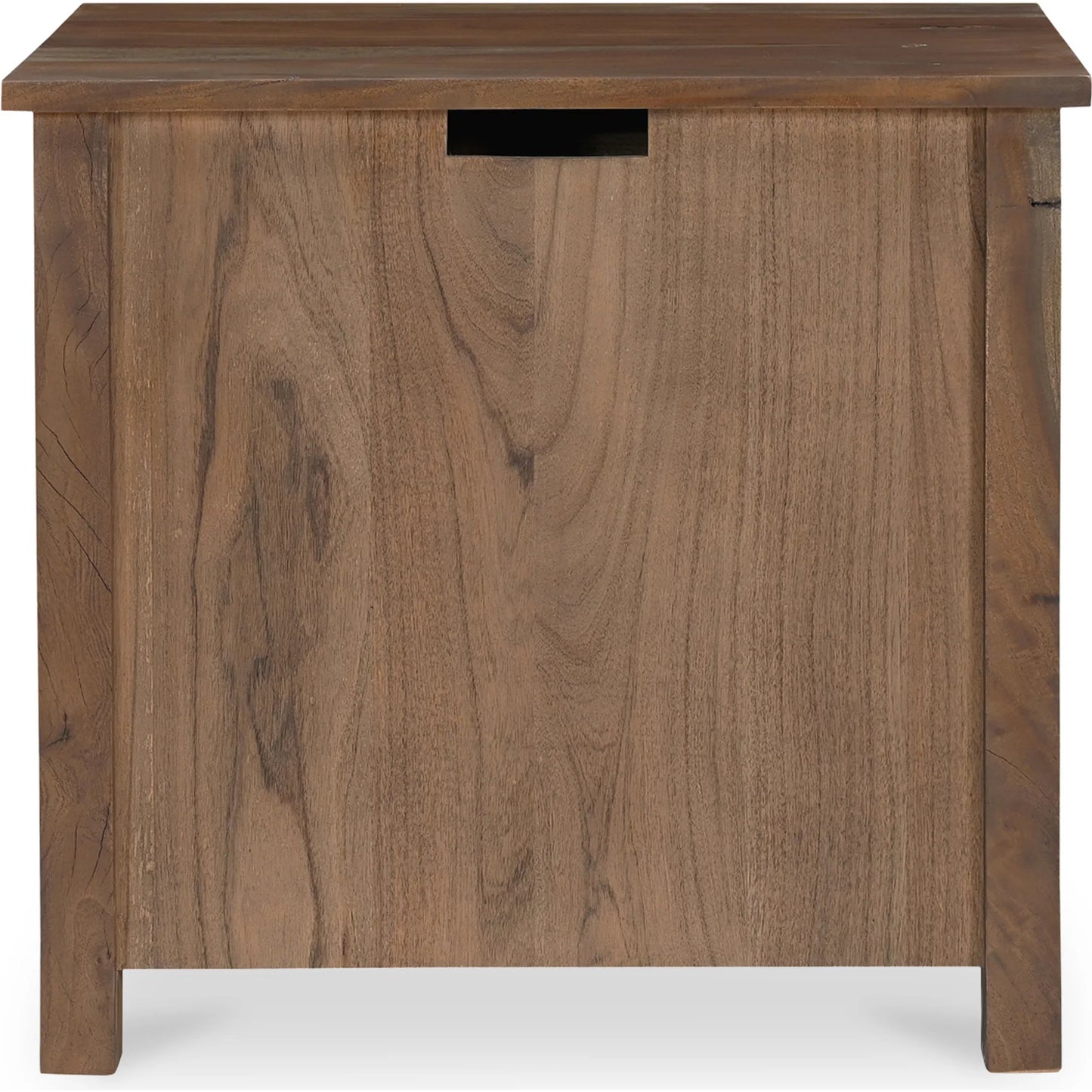 005 SI-2441393 | Additional Silo | Gene Charging Nightstand by Moe's Home Collection in brown and warm brown. Made from reclaimed neem wood, mango wood drawer internal structure, acacia veneer back panel, mango veneer drawer bottom panel, wirelss charger i