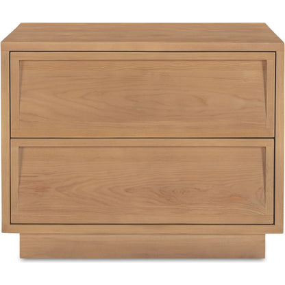 Hudson Nightstand by Moe's Home Collection in natural. Made from drawers, sides, hemlock wood, drawer bottom panel, pine veneer, mdf in a unique style.