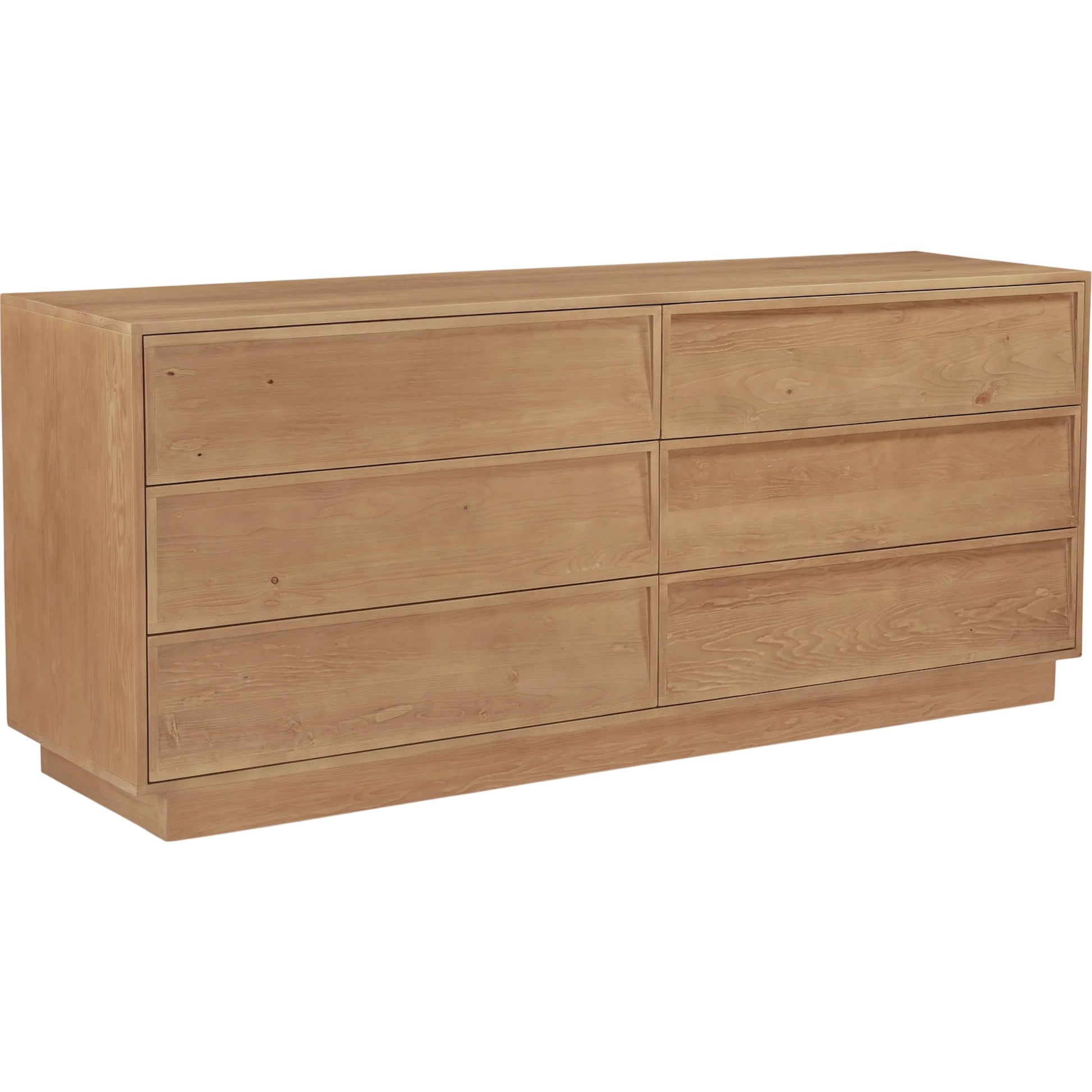 Hudson 6 Drawer Dresser by Moe's Home Collection in natural. Made from drawers, sides, hemlock wood, drawer bottom panel, pine veneer, mdf in a unique style.