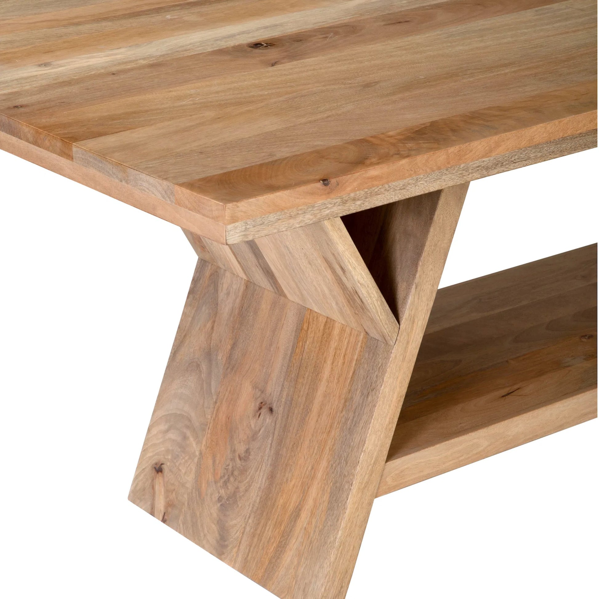 Ravenna Dining Table by Arch & Plane in natural finish. Made from mango wood in a transitional style.