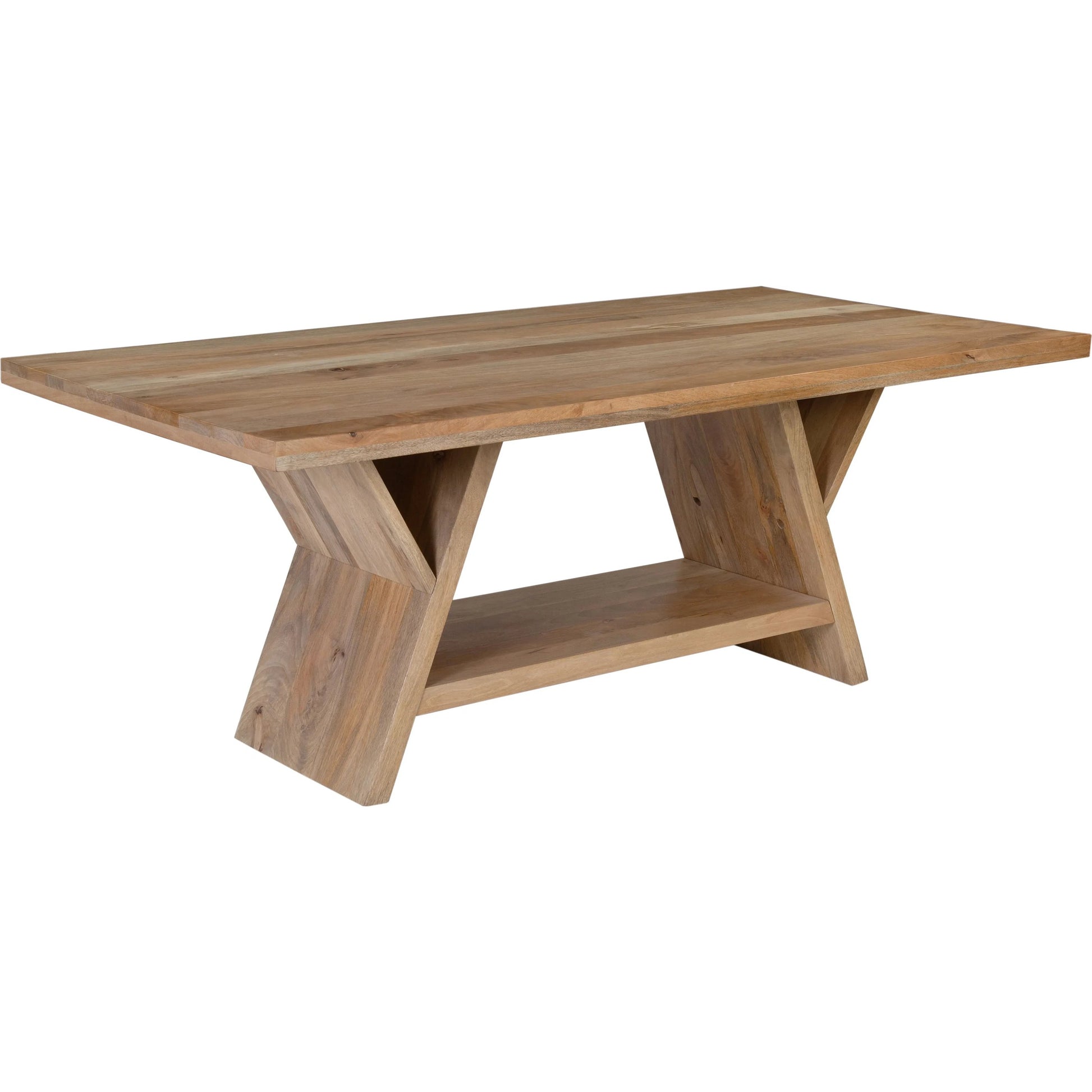 Ravenna Dining Table by Arch & Plane in natural finish. Made from mango wood in a transitional style.