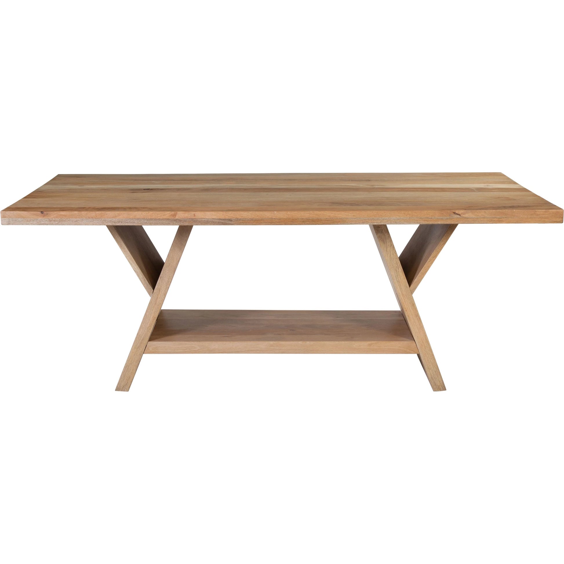 Ravenna Dining Table by Arch & Plane in natural finish. Made from mango wood in a transitional style.