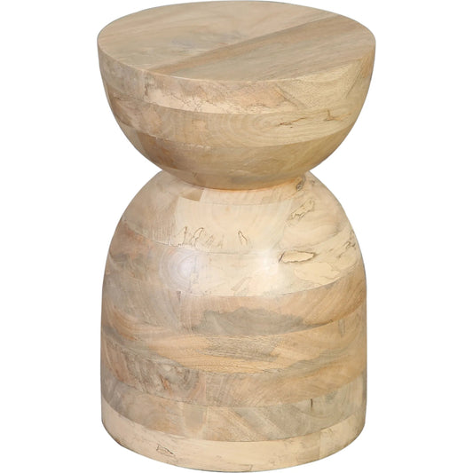 Leston Side Table by Arch & Plane in natural wash. Made from mango wood in a unique style.